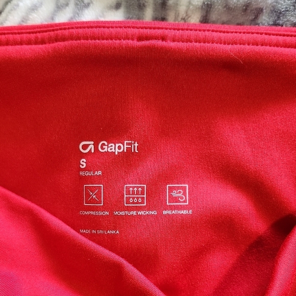GAP Red Leggings High Waist Stretchy Bottoms - Picture 3 of 5